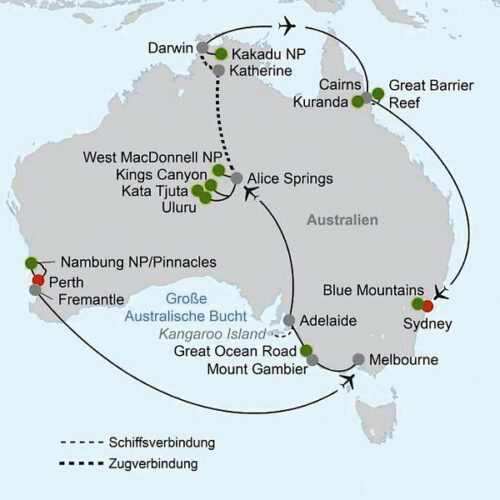 Australien Bucket List Route Rundreise